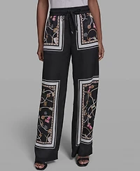 Karl Lagerfeld Paris Women's Mid Rise Pull-On Pants