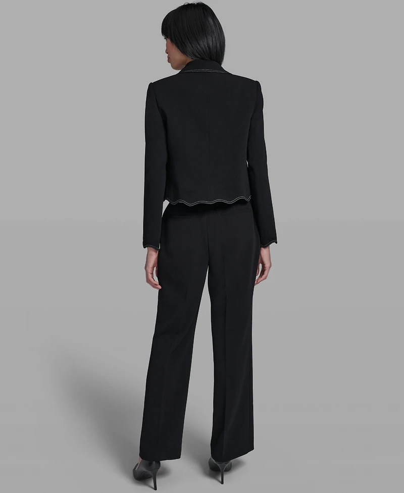 Karl Lagerfeld Paris Women's Collared Long-Sleeve Jacket