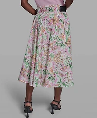 Karl Lagerfeld Paris Women's All-Over Printed Midi Skirt