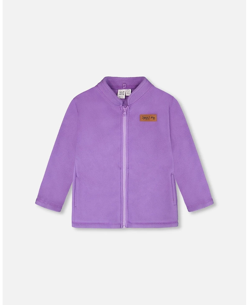 Deux par Toddler Girls 3-in-1 Two-Piece Mid-Season Outerwear Set Purple Daisy Print