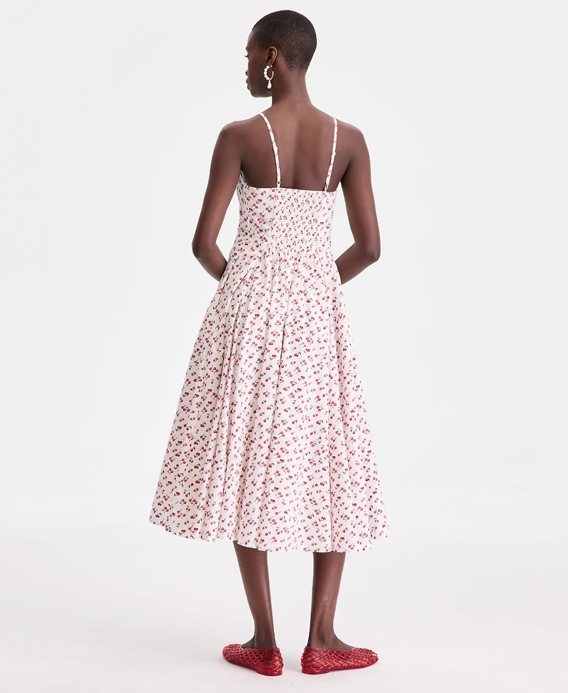 On 34th Women's Square-Neck Seamed Fit & Flare Midi Dress, Macy's Exclusive