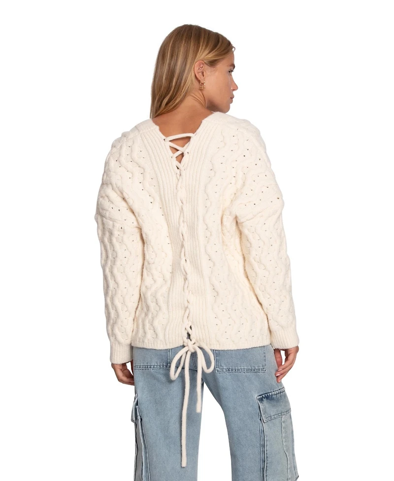 Belle & Bloom Women's Sugar Plum Chunky Cardigan