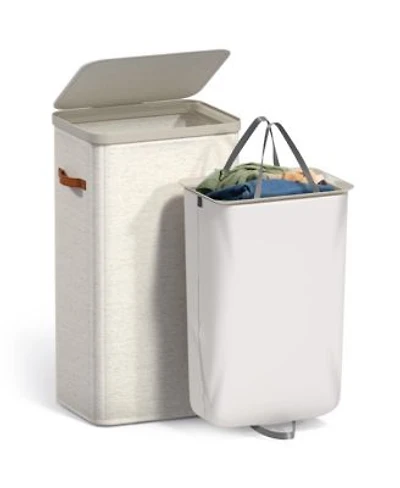 Sorbus 1 Compartment Laundry Basket With Removable Laundry Bag Durable Organizer For Bathroom Bedroom Or Laundry Room Space Saving Design