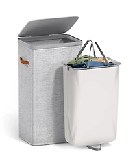 Sorbus 1-Compartment Laundry Basket with Removable Laundry Bag - Durable Organizer for Bathroom, Bedroom, or Laundry Room - Space Saving Design