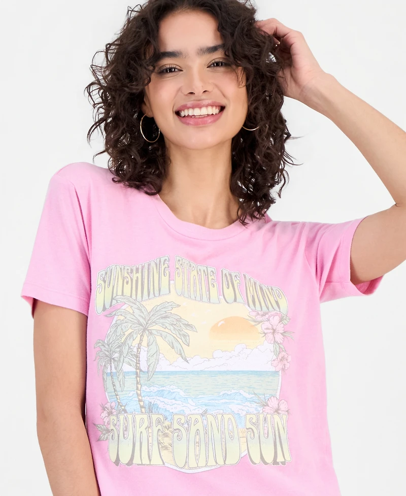 Rebellious One Juniors' Sunshine State Graphic-Print Tee