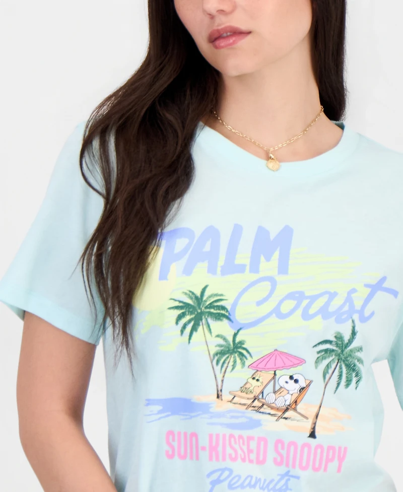 Grayson Threads, The Label Juniors' Snoopy Palm Coast Graphic T-Shirt