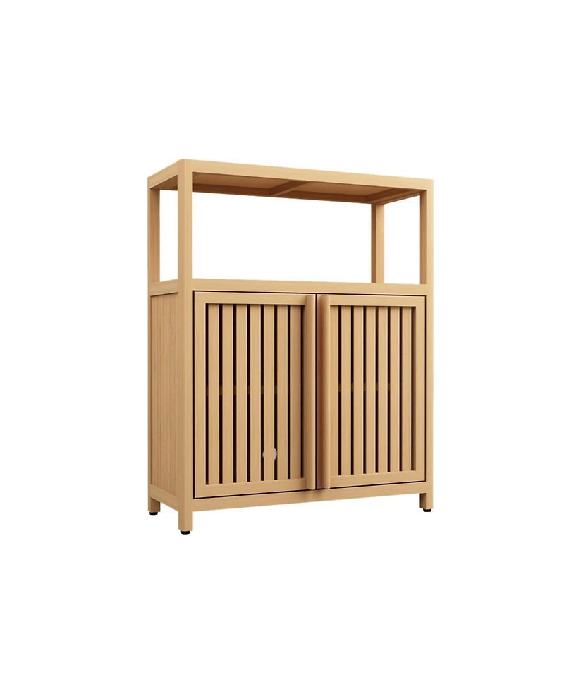 Boyel Living Large Capacity Bamboo Storage Cabinet Furniture for Bathroom Living Room Bathroom Bamboo Storage Cabinet With Shelves