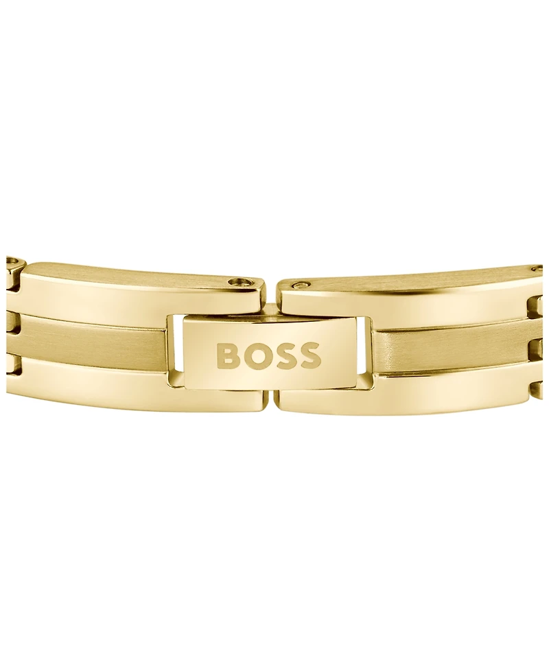 Hugo Boss Men Brooks Ionic Plated Thin Gold Steel Bracelet