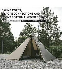 Naturehike 4 Season Hot Tent with Stove Jack, Windproof Waterproof Cold Weather Winter Tents for Camping