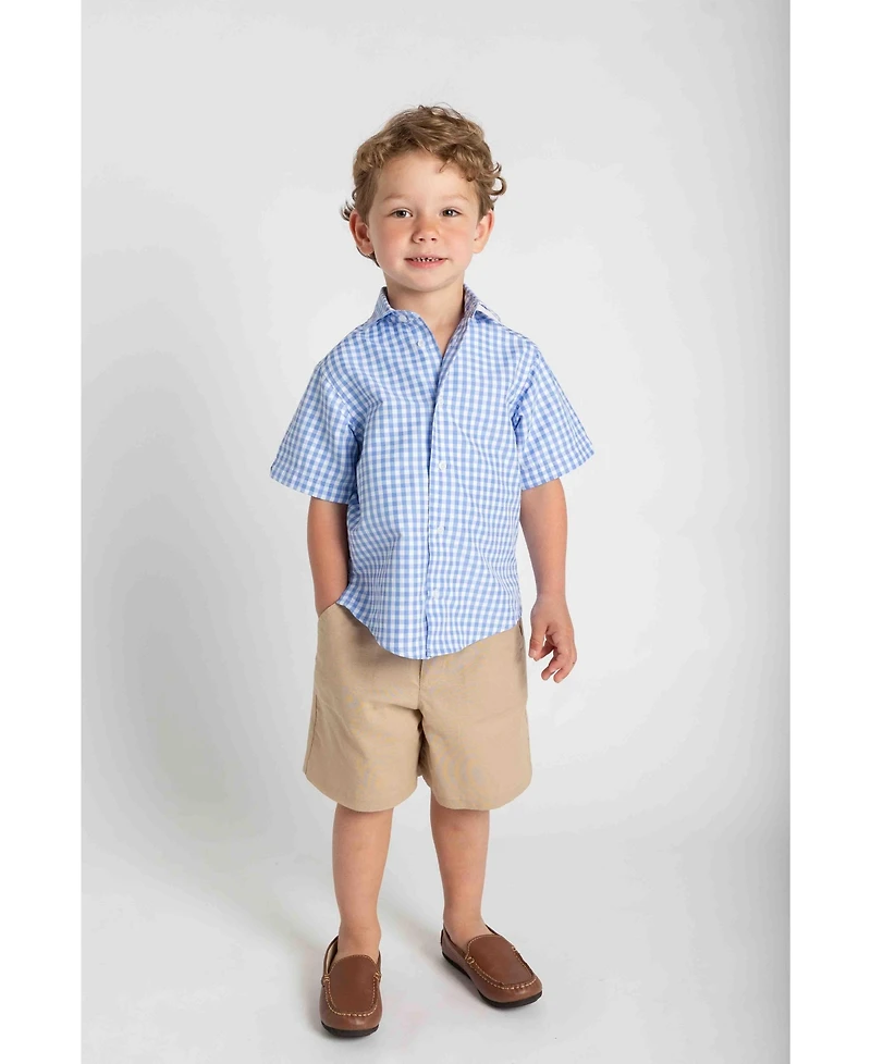 Florence Eiseman Baby Boy Khaki Linen Look Short