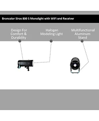 Broncolor Siros 800 S Monolight with WiFi and RFS2.1 Receiver