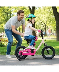 Kids Bike for 3-7 Years Old Boys and Girls 12 Inch Children Bicycle-Pink 12 Inch