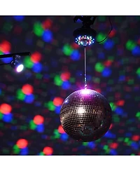 Yescom 12" Disco Mirror Ball Rgb Spotlight Rotating Motor Kit Party Events Club