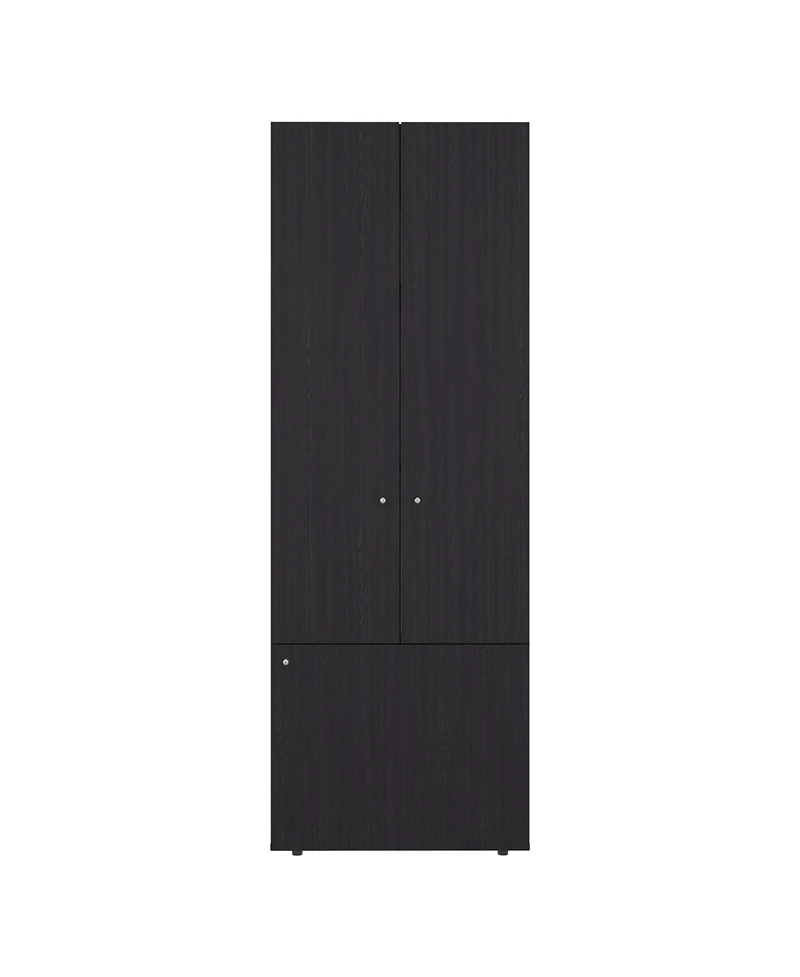 Fm Furniture Tolleson Wenge 3 Door Tall Wardrobe Cabinet with 4 Shelves