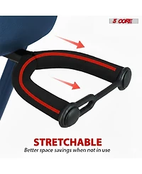 5 Core Guitar Stool 3.15" Padded Chair Foldable Heavy Duty Music Seat Built in Foot Rest Guitar Stand