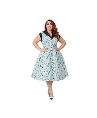 Unique Vintage Plus Cafe Swing Dress