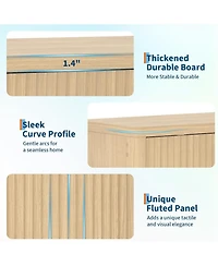 gaomon 34.6-Inch Fluted Door Sideboard