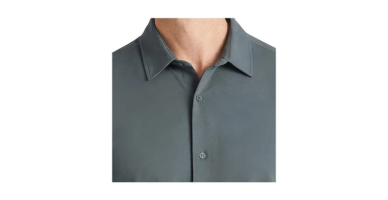 Level 7 Men's Office-Leisure Collection Button Front Seamless Short Sleeve Shirt