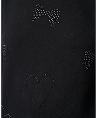 Cable & Gauge Women's Textured Heart Bow Knit Top