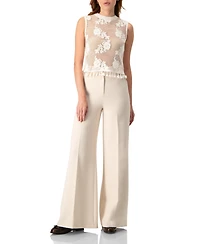 Ivonne Women's Sleeveless Knitted Fringe Top