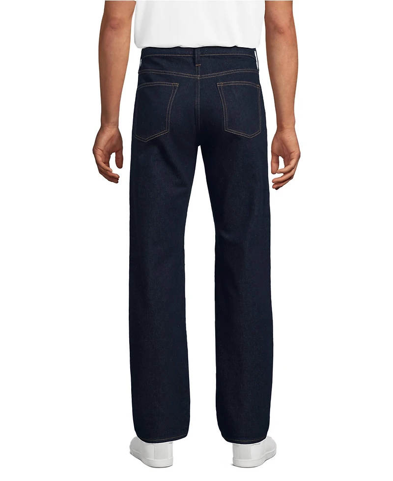 Lands' End Men's Stretch Comfort Waist Classic Fit Forever Blue Jean