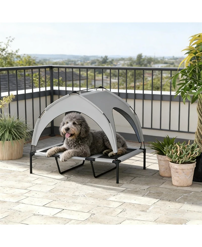 Aostirmotor Elevated Pet Bed, Raised Dog Cot with Breathable Mesh for Enhanced Cooling & Comfort