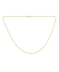 Bling Jewelry Singapore Link Chain Ultra Thin 1.5 Mm Necklace 14K Gold Plated .925 Sterling Silver
