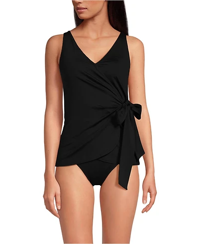 Lands' End Women's Ddd-Cup Side Tie Tankini Top