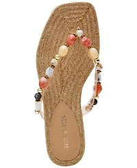 Steve Madden Women's Marble Embellished Square Toe Thong Sandals
