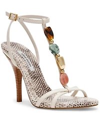 Steve Madden Women's Frenzi Novelty T-Strap Stiletto Heel Dress Sandals