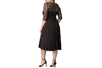 Kiyonna Plus Lavish Lace Wrap Dress
