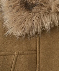 Mango Women's Fur Collar Wool Blend Jacket