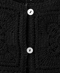 Mango Women's Buttons Crochet Top