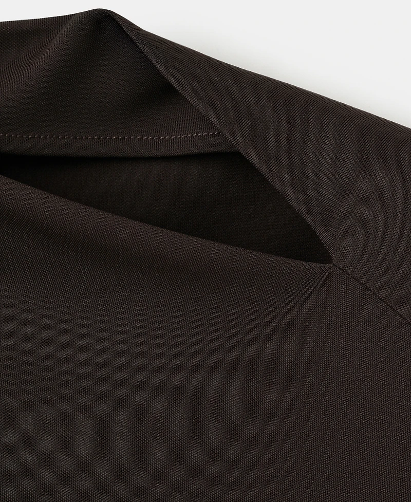 Mango Women's Boat-Neck Ruched Dress