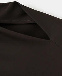 Mango Women's Boat-Neck Ruched Dress