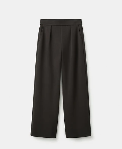 Mango Women's Elastic Waist Straight-Fit Pants