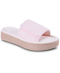 Isotoner Signature Women's Crochet Lace Adjustable Open-Toe Slide Platform Sandals