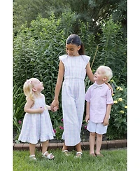 Florence Eiseman Big Girls Plaid Seersucker Jumpsuit