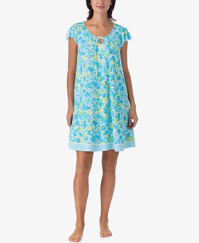 Ellen Tracy Women's Short-Sleeve Chemise Jersey Sleep Dress