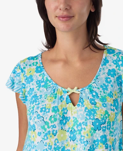 Ellen Tracy Women's Short-Sleeve Chemise Jersey Sleep Dress