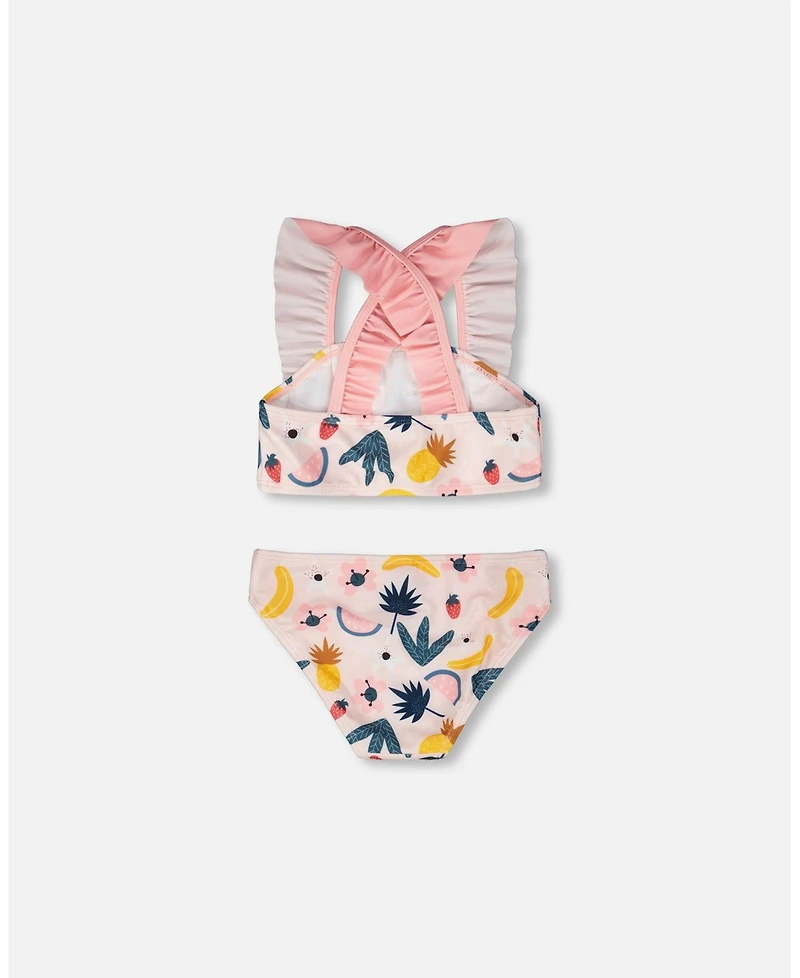 Deux par Girls Two-Piece Swimsuit Printed Fruits