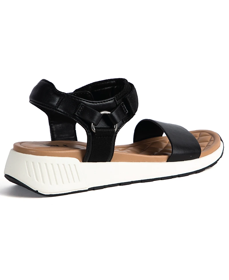 Jbu Women's Carrie-Wide Round Toe Wedge Sandals