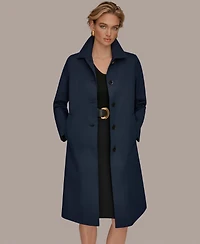 Donna Karan New York Women's Balmacaan Shirt Collar Coat