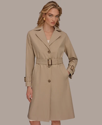 Donna Karan New York Women's Single Breasted Belted Trench Coat