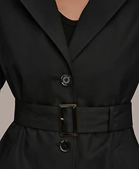 Donna Karan New York Women's Single Breasted Belted Trench Coat