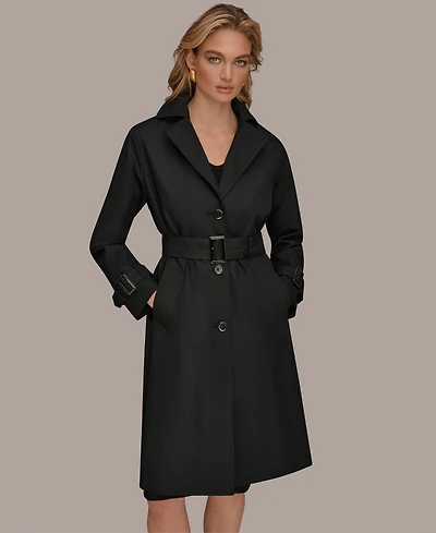Donna Karan New York Women's Single Breasted Belted Trench Coat