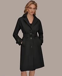 Donna Karan New York Women's Single Breasted Belted Trench Coat
