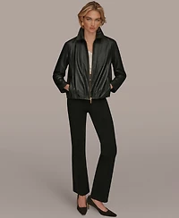 Donna Karan New York Women's Leather Bomber Jacket
