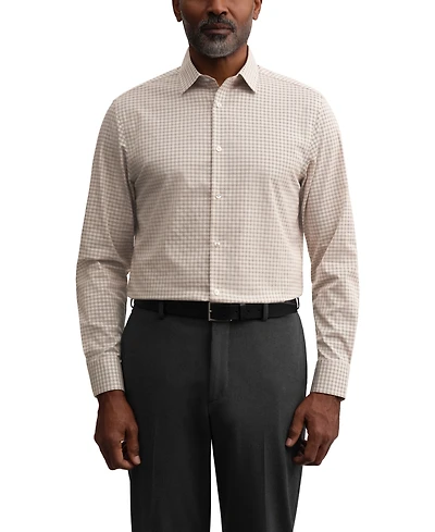 Calvin Klein Men's Refined Cotton Stretch Spread Collar Dress Shirt