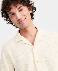 Sun + Stone Men's Dock Knit Boucle Camp Shirt, Macy's Exclusive